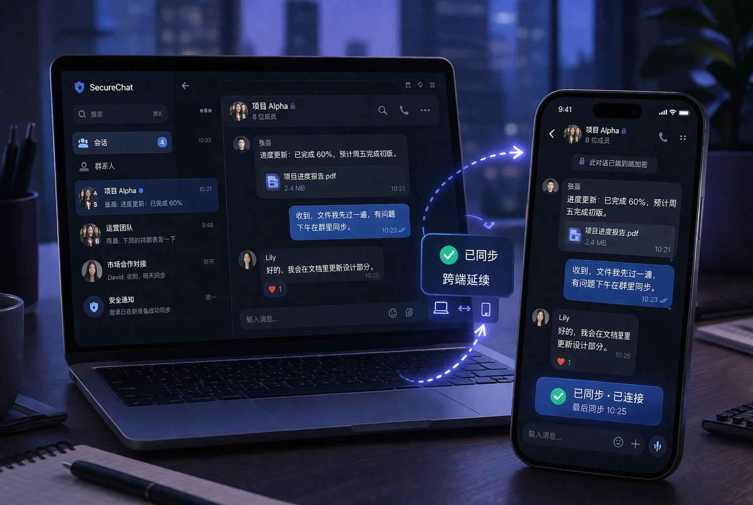 Safew 团队协作沟通场景