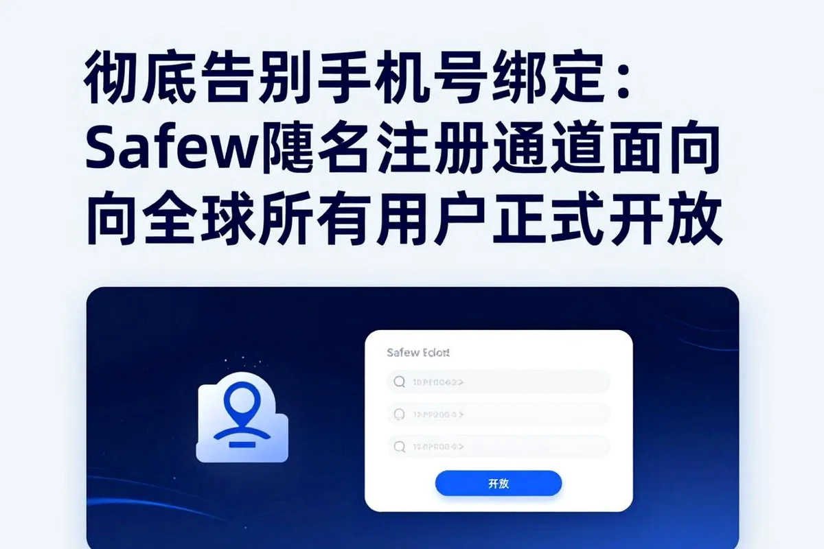 告别手机号绑定:Safew匿名注册功能正式面向全球用户开放