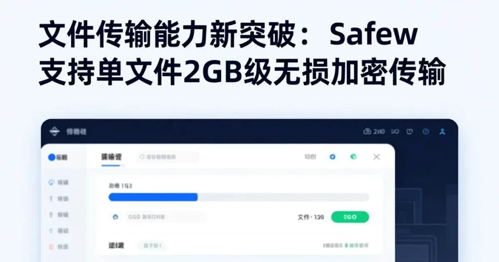 文件传输新突破:Safew支持单文件2GB加密无损传输