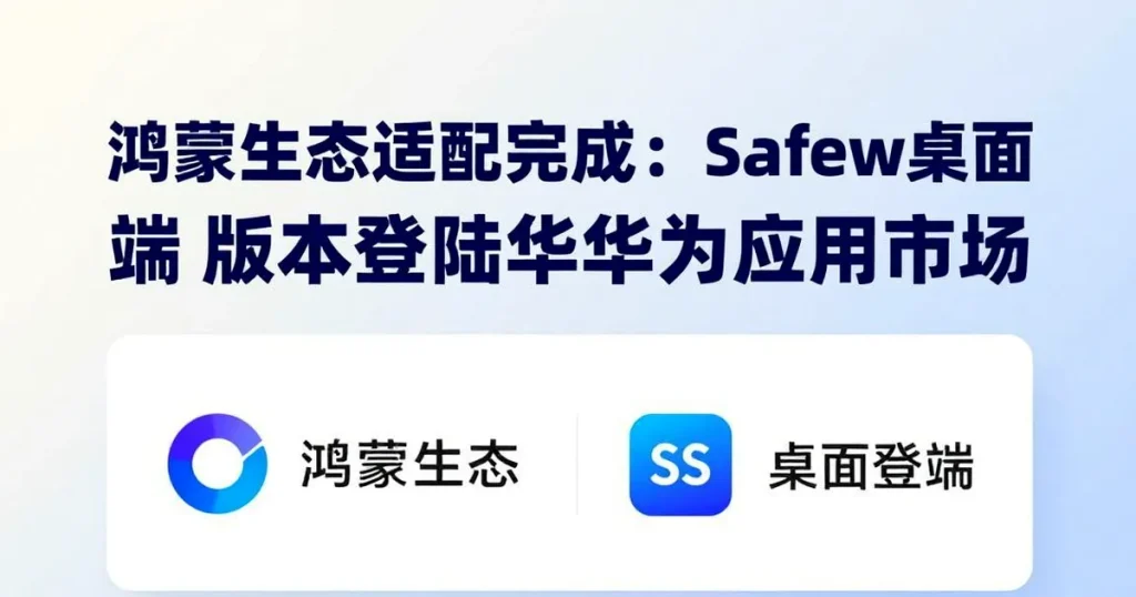 适配鸿蒙系统：Safew桌面端新版本上线华为应用市场