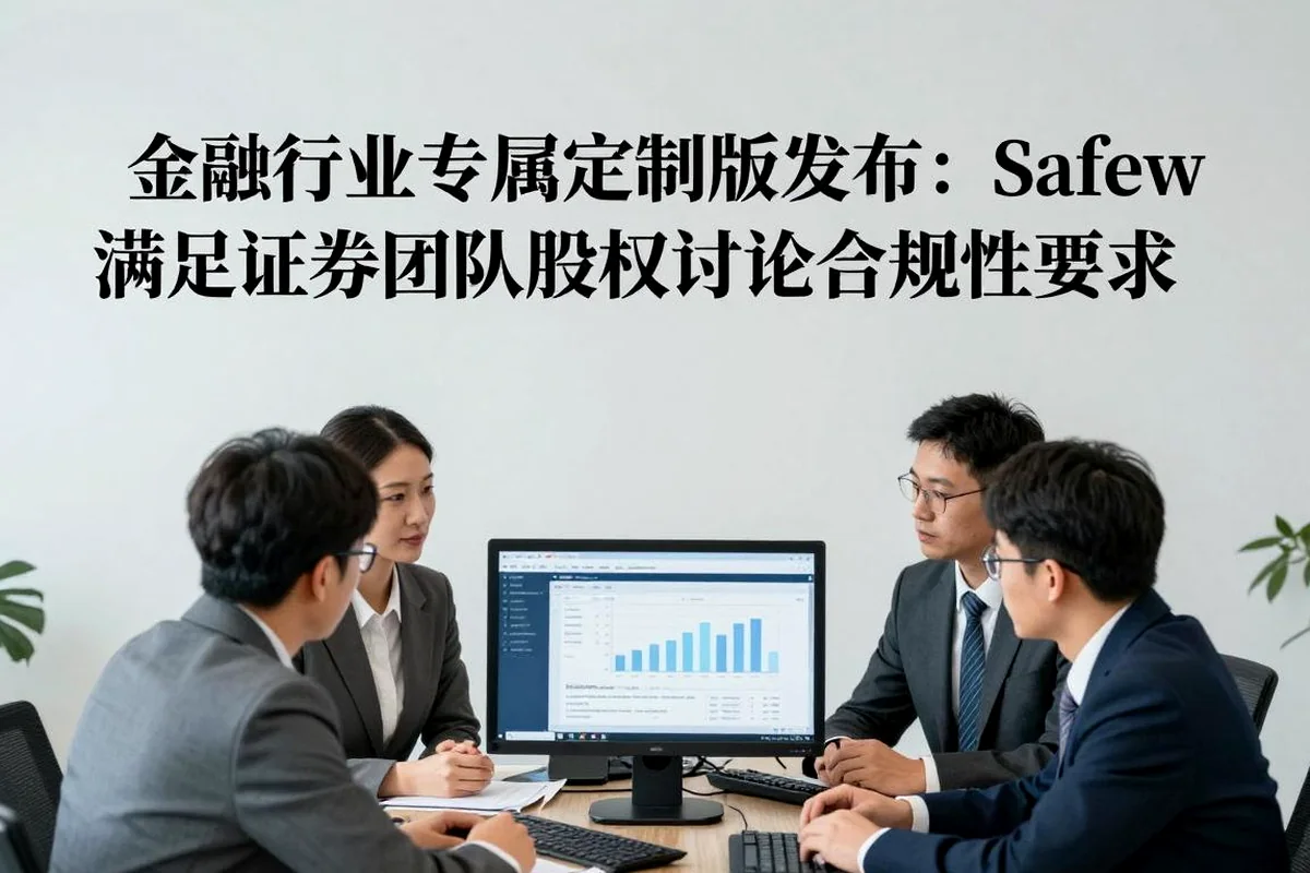 金融行业专属版发布：Safew满足证券团队股权讨论合规要求