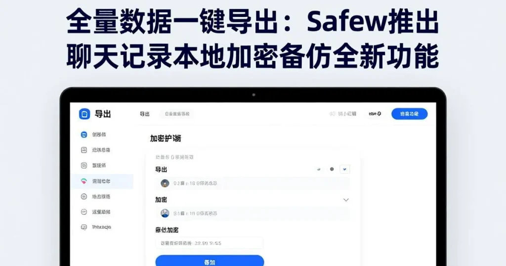 聊天记录一键导出：Safew推出全量数据本地备份新功能