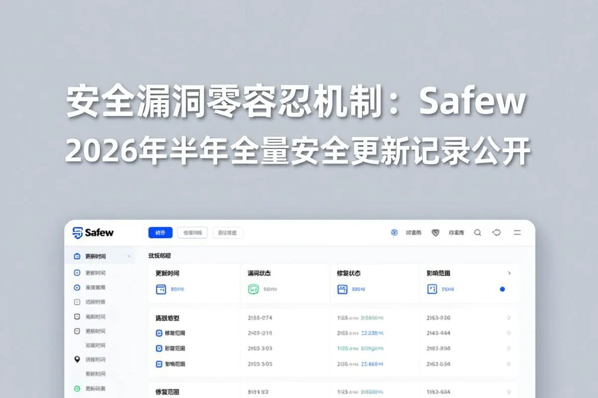 安全漏洞零容忍:Safew2026年上半年安全更新全记录