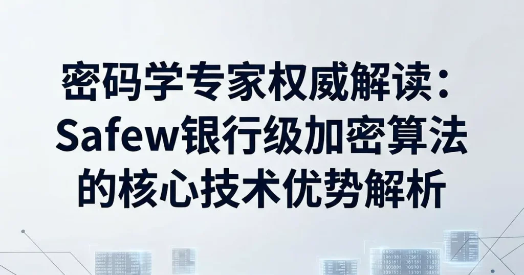 密码学专家解读:Safew安全聊天软件银行级加密算法的技术优势