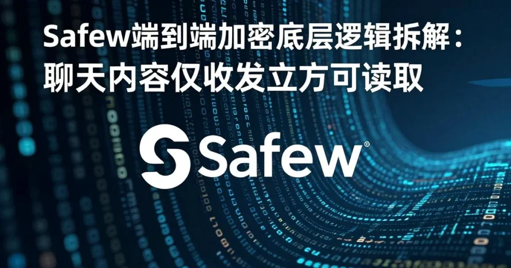 Safew端到端加密原理详解:你的聊天内容只有收发方能读取