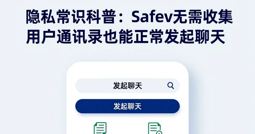 隐私常识:为什么Safew不收集用户通讯录也能正常聊天