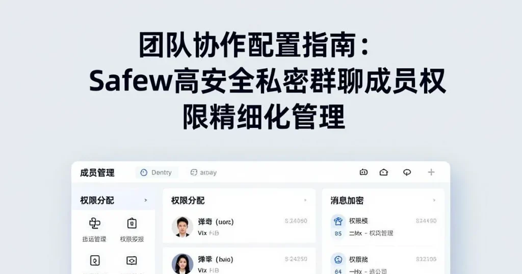 团队协作设置:Safew高安全小群成员权限管理教程