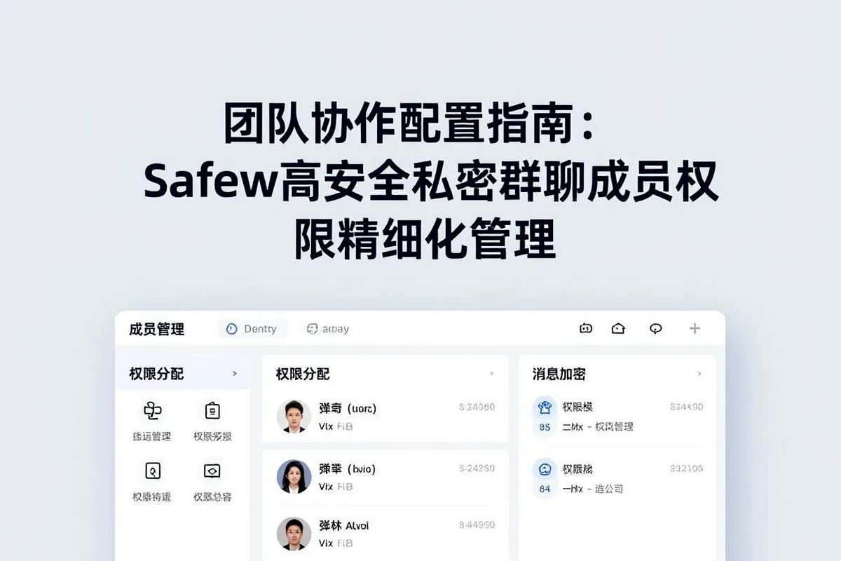 团队协作设置:Safew高安全小群成员权限管理教程