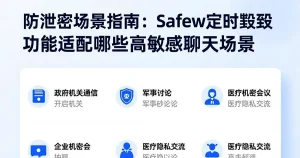 防泄密技巧：Safew定时销毁功能适合哪些敏感聊天场景