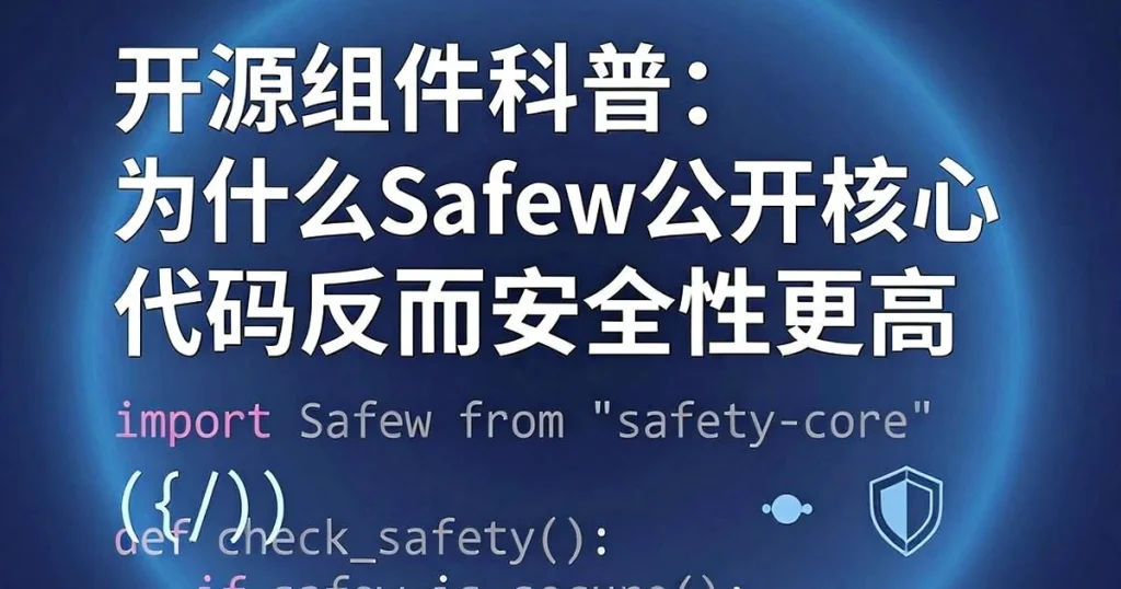 开源组件科普：为什么Safew公开核心代码反而更安全