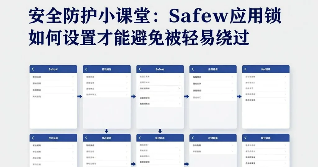 安全小课堂:Safew应用锁怎么设置才能不被轻易绕过