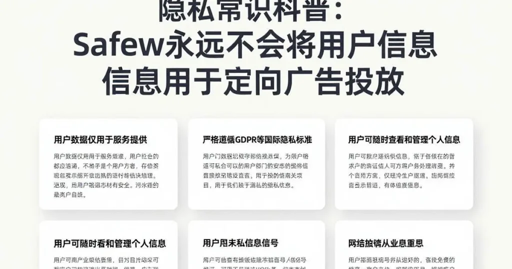 隐私常识：为什么Safew不会把用户信息用于广告投放