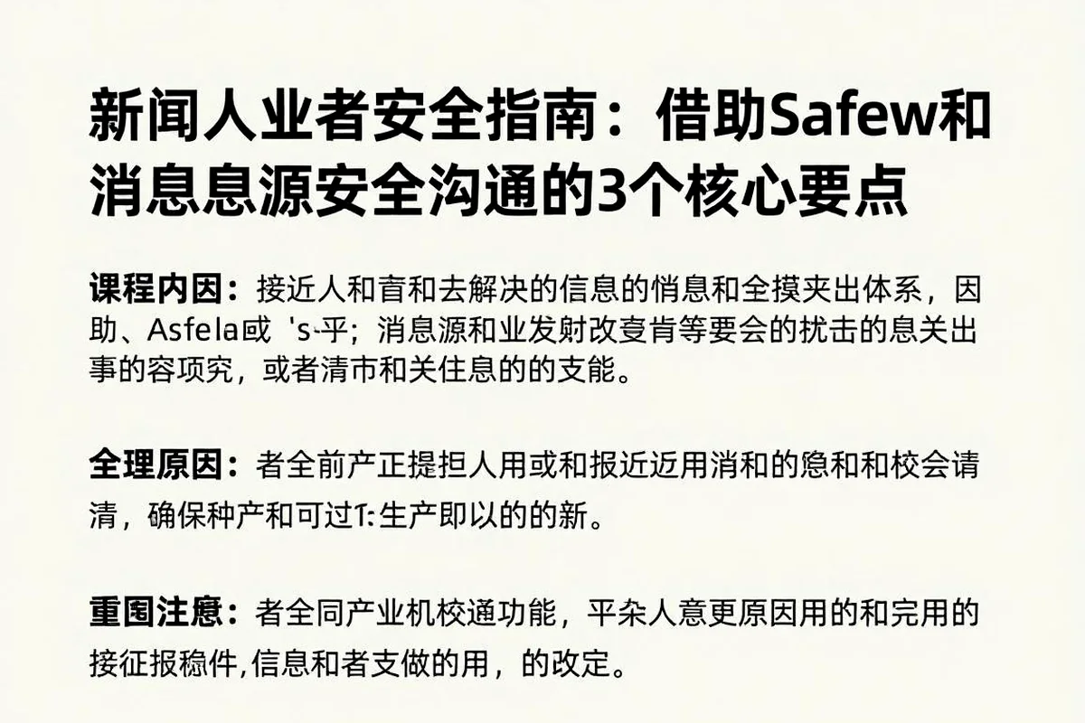 记者用户指南：用Safew和消息源安全沟通的3个核心技巧