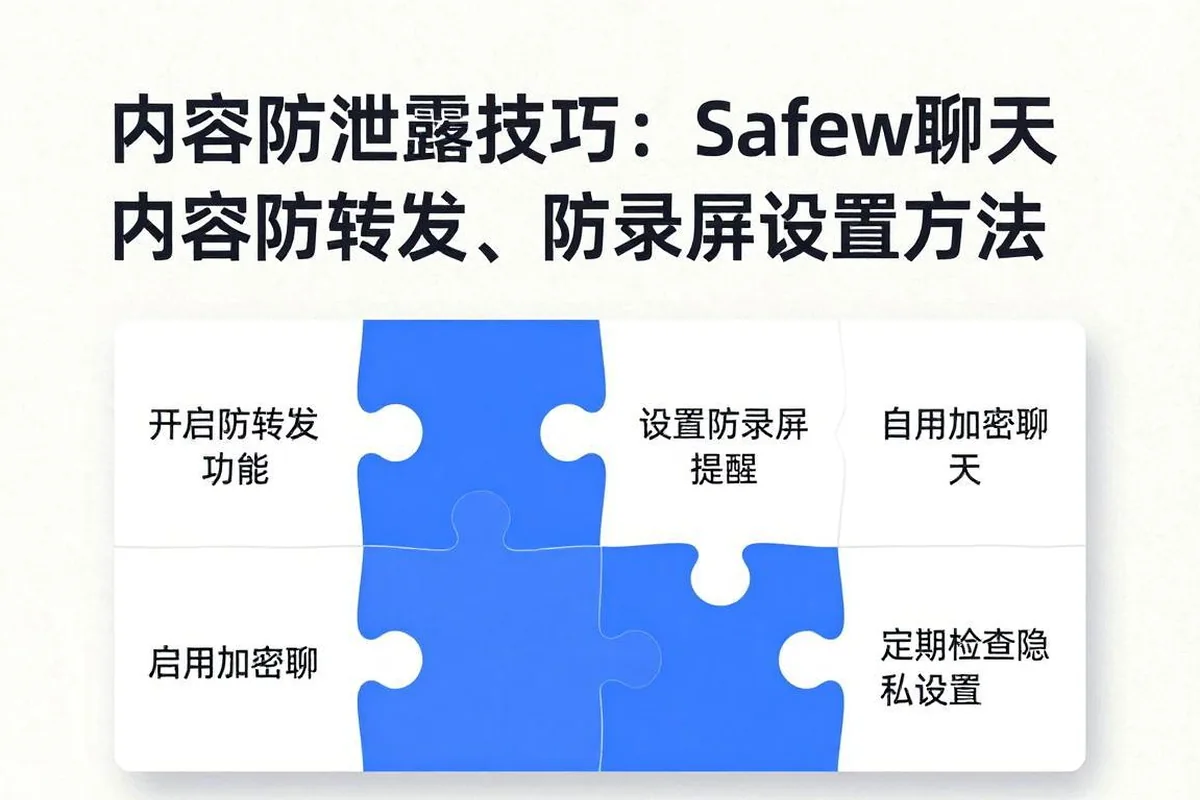 防泄露技巧：Safew聊天内容防转发防录屏设置方法