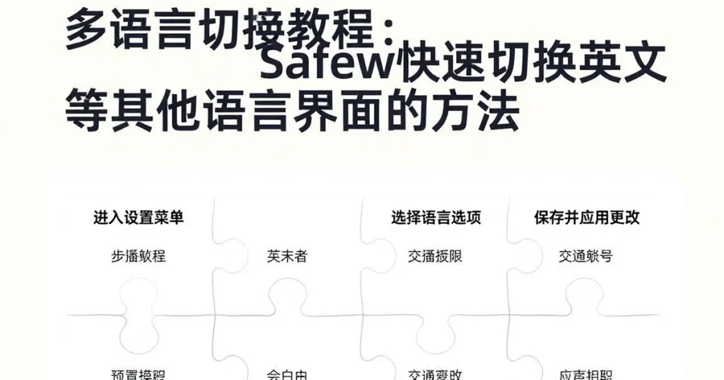 多语言设置教程:Safew怎么切换成英文等其他语言界面