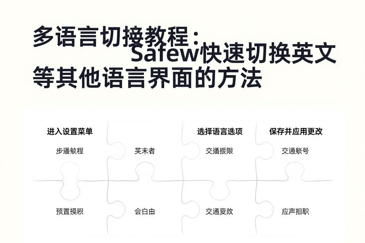多语言设置教程:Safew怎么切换成英文等其他语言界面