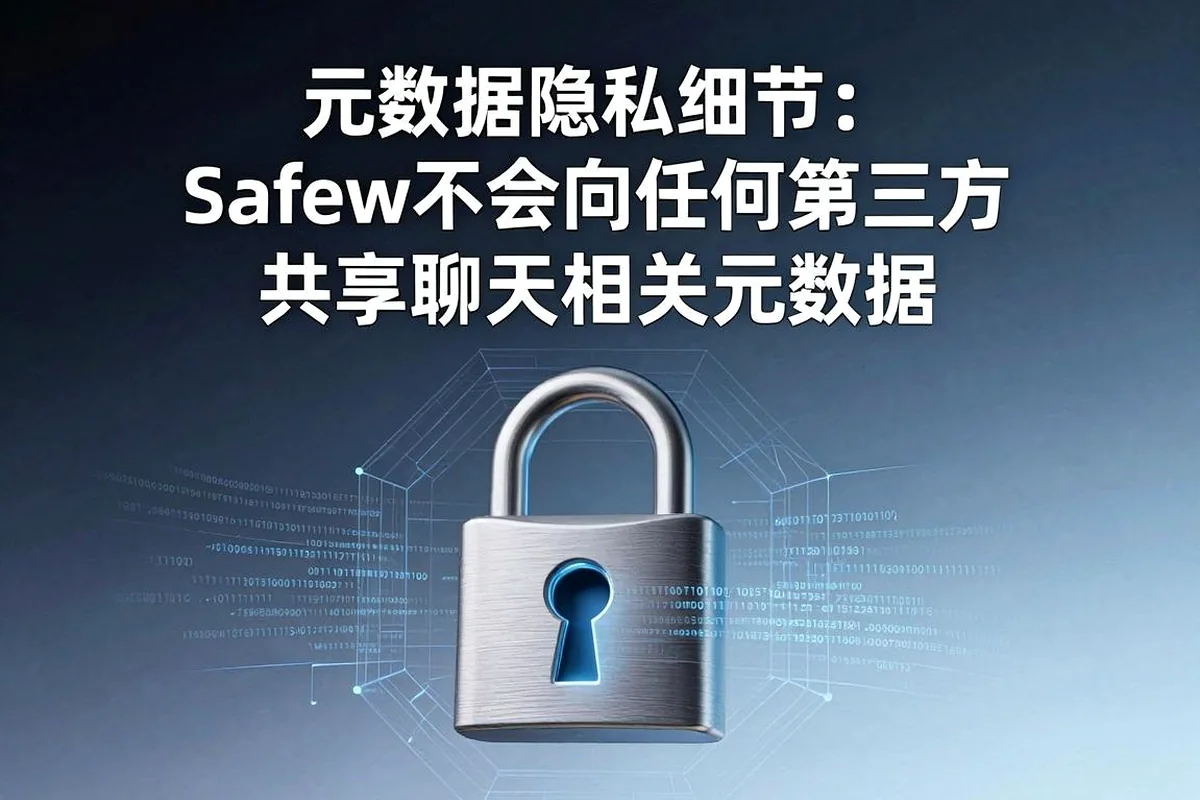 隐私细节：Safew不会向第三方共享你的任何聊天元数据