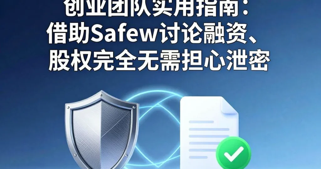 创业团队必看：用Safew安全聊天软件讨论融资股权完全不用担心泄密