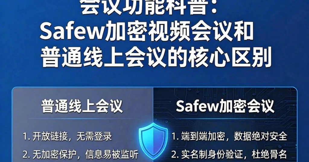 功能科普:Safew安全聊天软件的加密视频会议和普通线上会议的区别