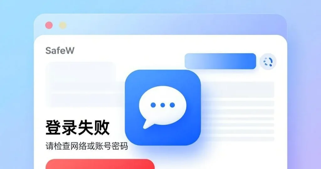 Safew安全聊天软件登录失败解决方案：5种常见错误及修复方法