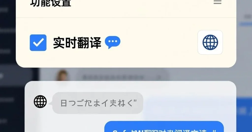 翻译功能：在Safew安全聊天软件中实时翻译消息