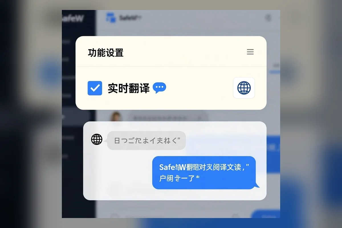 翻译功能：在Safew安全聊天软件中实时翻译消息