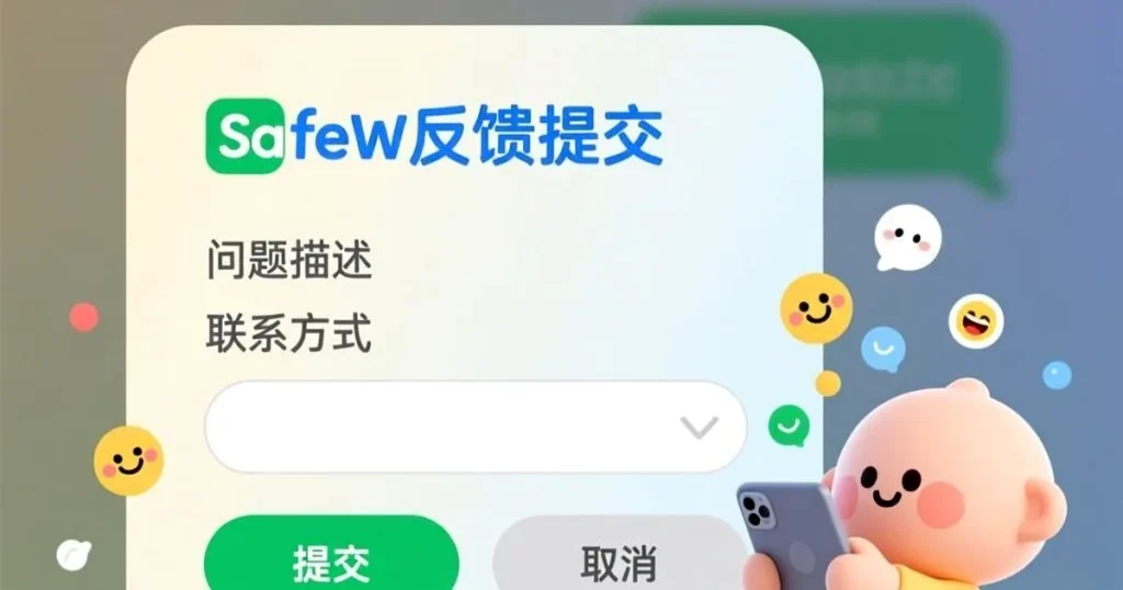 如何向Safew安全聊天软件提交反馈?