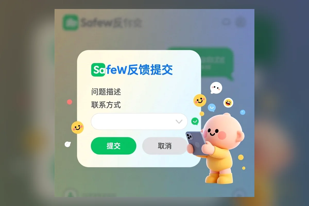 如何向Safew安全聊天软件提交反馈?